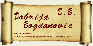 Dobrija Bogdanović vizit kartica